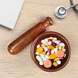 Winlay Wooden Engraved Mortar and Pestle Grinder Set for Kitchen/Spice & Herbs Crusher Bowl/Handmade
