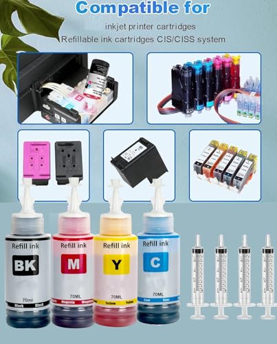 Image of VERENA Tool Kit Refill Ink Bottle Compatible for HP Deskjet Ink Advantage 2335, 4178, Desk Jet 2138 - Full Set of Refill Ink Cartridge