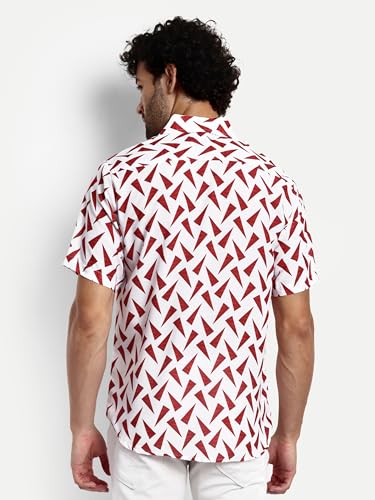Image of Leriya Fashion Men's Rayon Shirt - Summer Button Down Shirts | Half Sleeve Printed |Formal |Casual Stylish (Available in Plus Size)