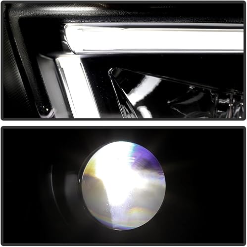 Miniatura 7 de ACANII - Para modelo halógeno 2011-2014 Dodge Charger LED Tubo con proyector LED integrado Faros delanteros izquierdo+derecha, negro ónix con