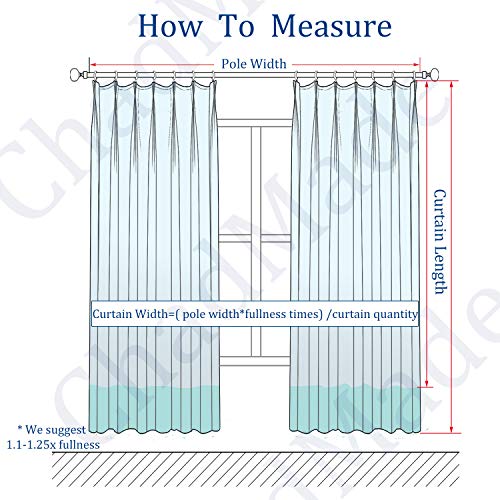 ChadMade Fire Resistant Flame Retardant Thermal Insulated Curtain Drapery Panel Pinch Pleat, Chocolate 52" W x 84" L for Home, Office, Hotel, School, Cinema and Hospital (1 Panel) - Thumbnail 2