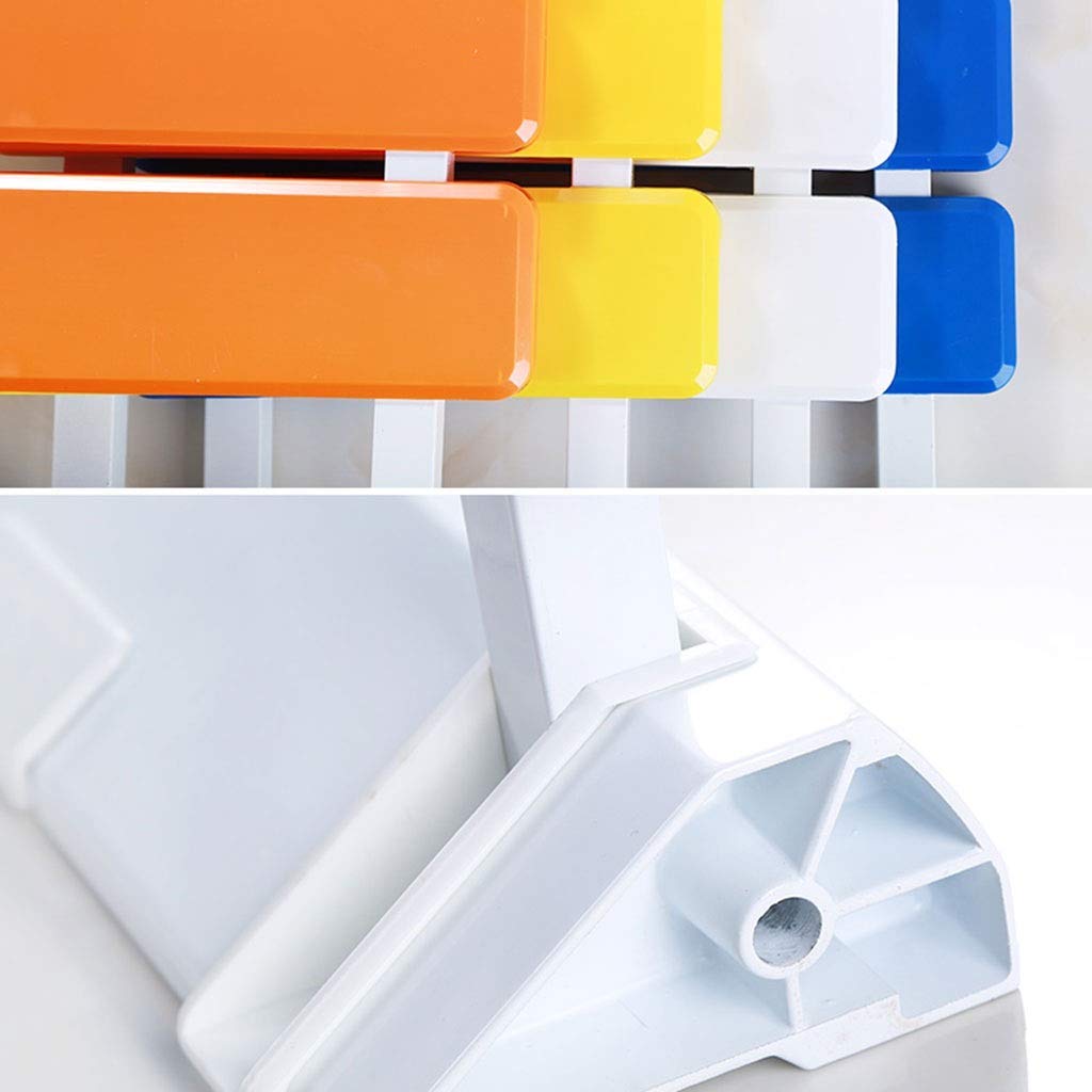CHEWYNP Asiento de Ducha para discapacitados, Asistencia de Flujo de baño | Asiento De Ducha Abatible De Pared para Balcón De Baño Fácil De Montar, Carga: 250 Kg Azul