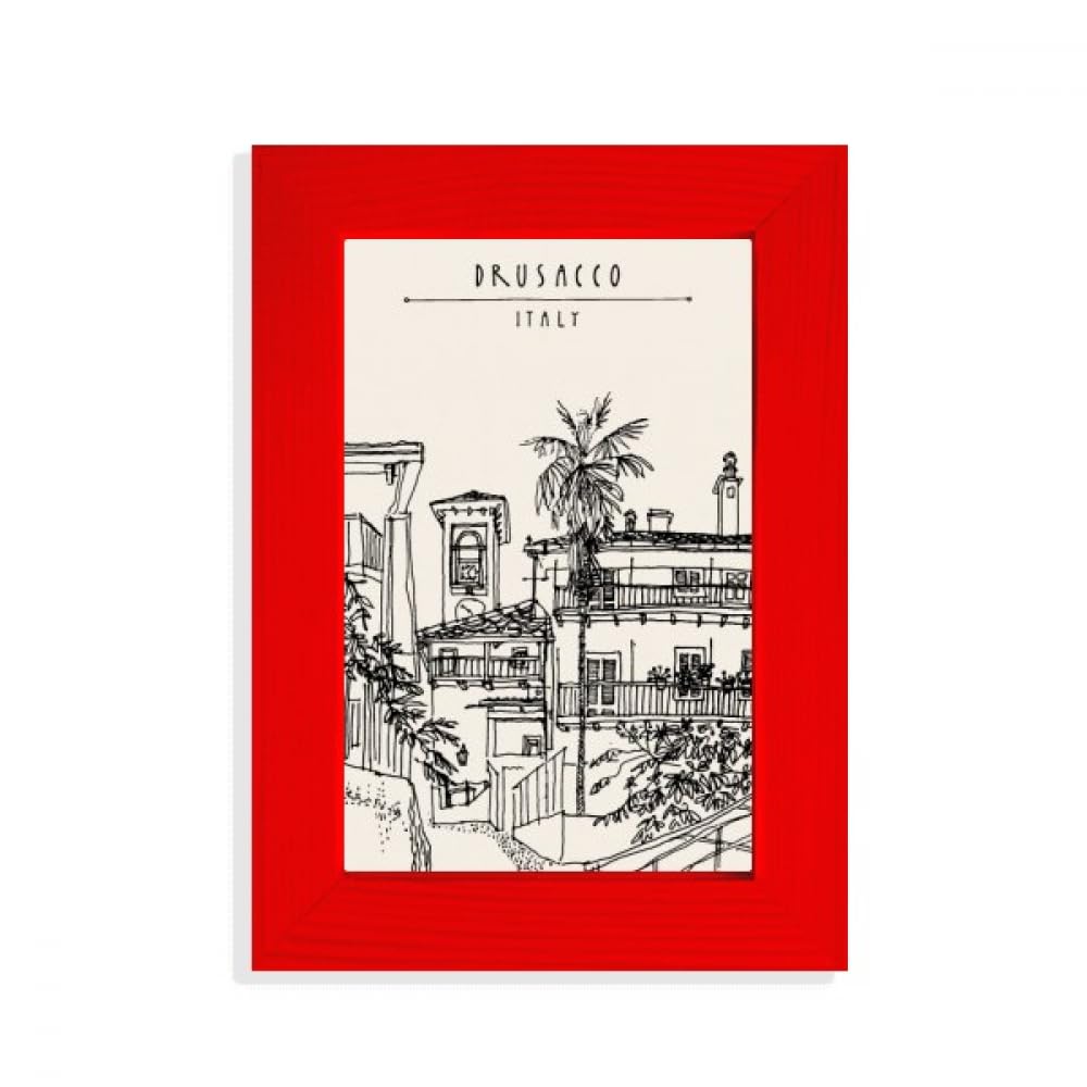 Cadre photo rouge Rome pour sublimer un mur blanc sans travaux