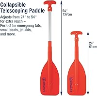 Vista 4 de Attwood Emergency Telescoping Paddle for Boating, Orange