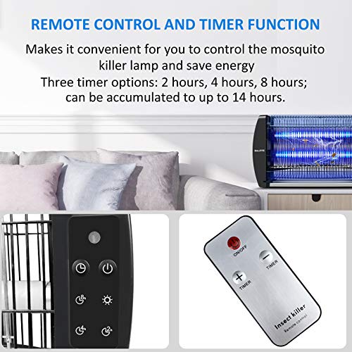 Balippe Lampe Anti-Moustique, 20W 100㎡ Piège à Insectes Volants avec Télecommand et Minuterie, Anti Moustique Non-Toxique, LED UV Destructeur d' Insectes Électrique pr Chambre Maison Jardin Bureau Balippe Lampe Anti-Moustique, 20W 100㎡ Piège à Insectes Volants avec Télecommand et Minuterie, Anti Moustique Non-Toxique, LED UV Destructeur d' Insectes Électrique pr Chambre Maison Jardin Bureau