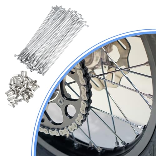 sourcing map 36 Stück 4 mm Gewindedurchmesser Motorrad-Radspeichen mit Nippeln 170mm