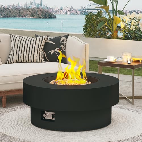 HongTaok 32.5 Inch Propane Fire Pit Table...