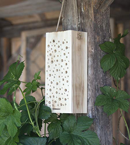 Windhager Wildbienennistholz, Nisthilfe Brutplatz Nistplatz, aus Massivholz, inklusive Schnur zum Aufhängen, braun, 8 x… – Bild 7