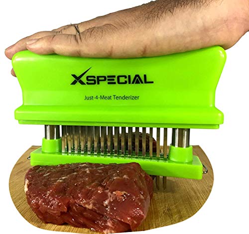 Image of Toughest Meat Tenderizer Tool, 48 Needle Meat Tenderizer Blades Transforms Hard & Cheap Cuts into Expensive - Buttery Goodness Without Meat Mallet Crushing