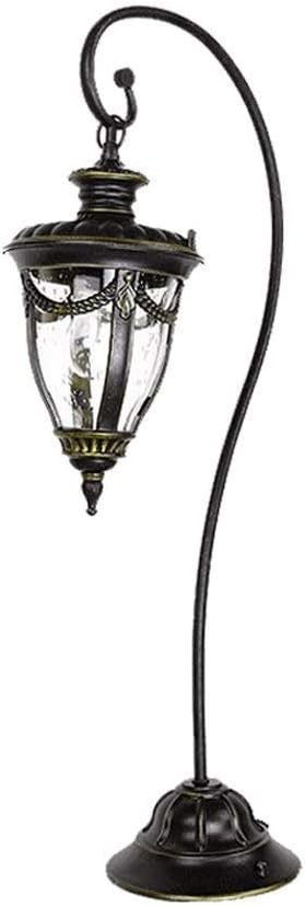 HEGZA Buitenlicht Continental Victoria Glass Lantern Garden Lawn Floor Lamp 1-Light Waterproof Patio Antitrust Aluminium Street Pillar Bolder Post Light E27 Decoration Stadium (Color : A)