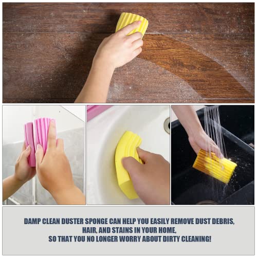 Image of 1Pcs Magic Eraser Sponge, Mistgre Handle Type Sponge, Reusable Dusters for Cleaning Blinds,Glass,Baseboards,Vents,Railings,Mirrors,Window Track Grooves and Faucets