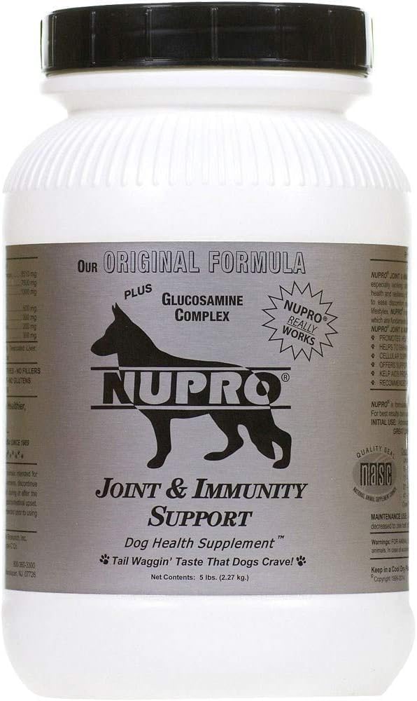 Nupro's Nutri-Pet Research Immunity & Joint Support Supplement for Dogs, 5 LBS - Glucosamine for Dogs Joint Health Supplement - ILIOS Packaging
