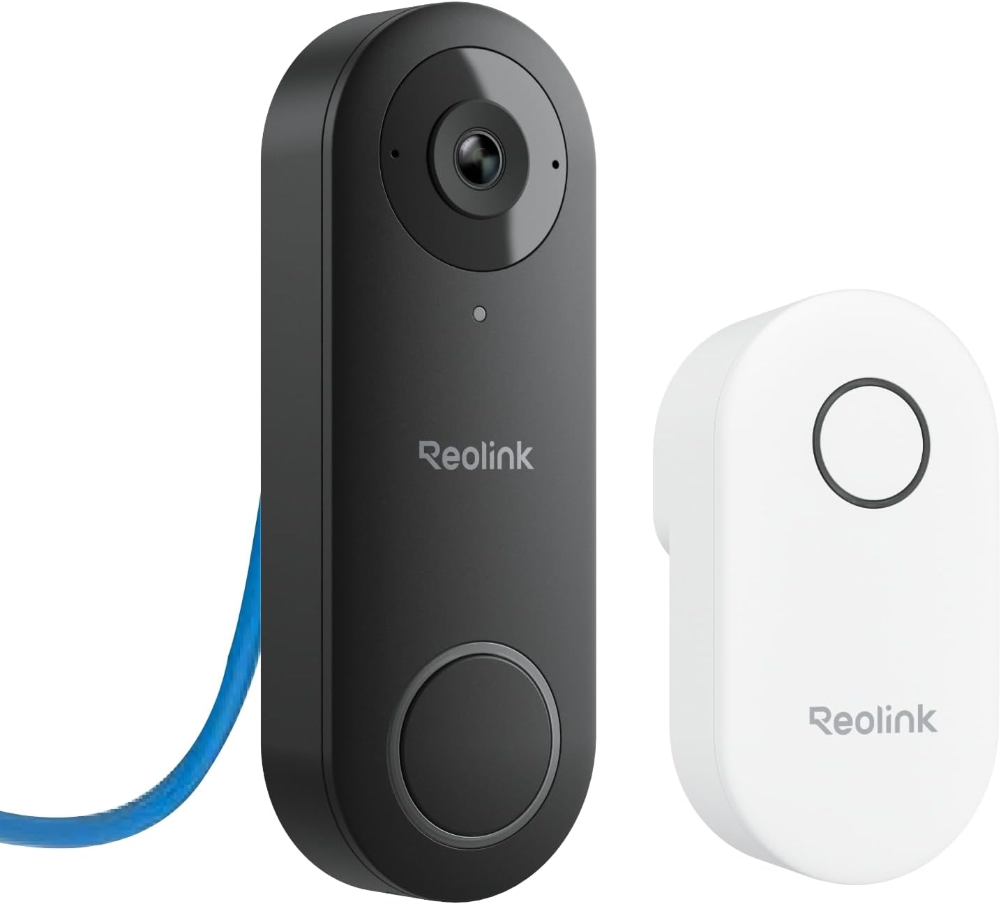 Video Doorbell PoE 2K Wired Outdoor Security Camera with Chime V2 | No Subscription Local Storage, 4:3 Aspect Ratio, 180 Degree Diagonal, 2-Way Talk, Plug & Play, Smart Detection