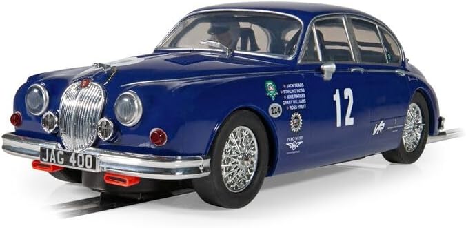 Scalextric C4596 Jaguar MK2 - JAG 400 - Grant Williams Racing Toy Slot Car for use with Race Tracks or Set - Small Kids Gift Ideas for Boy/Girl Ages 3+, Scalextric Accessories