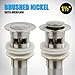 GotHobby Brushed Nickel 1 1/2" Bathroom Faucet Vessel Sink Pop Up Drain Stopper With Overflow