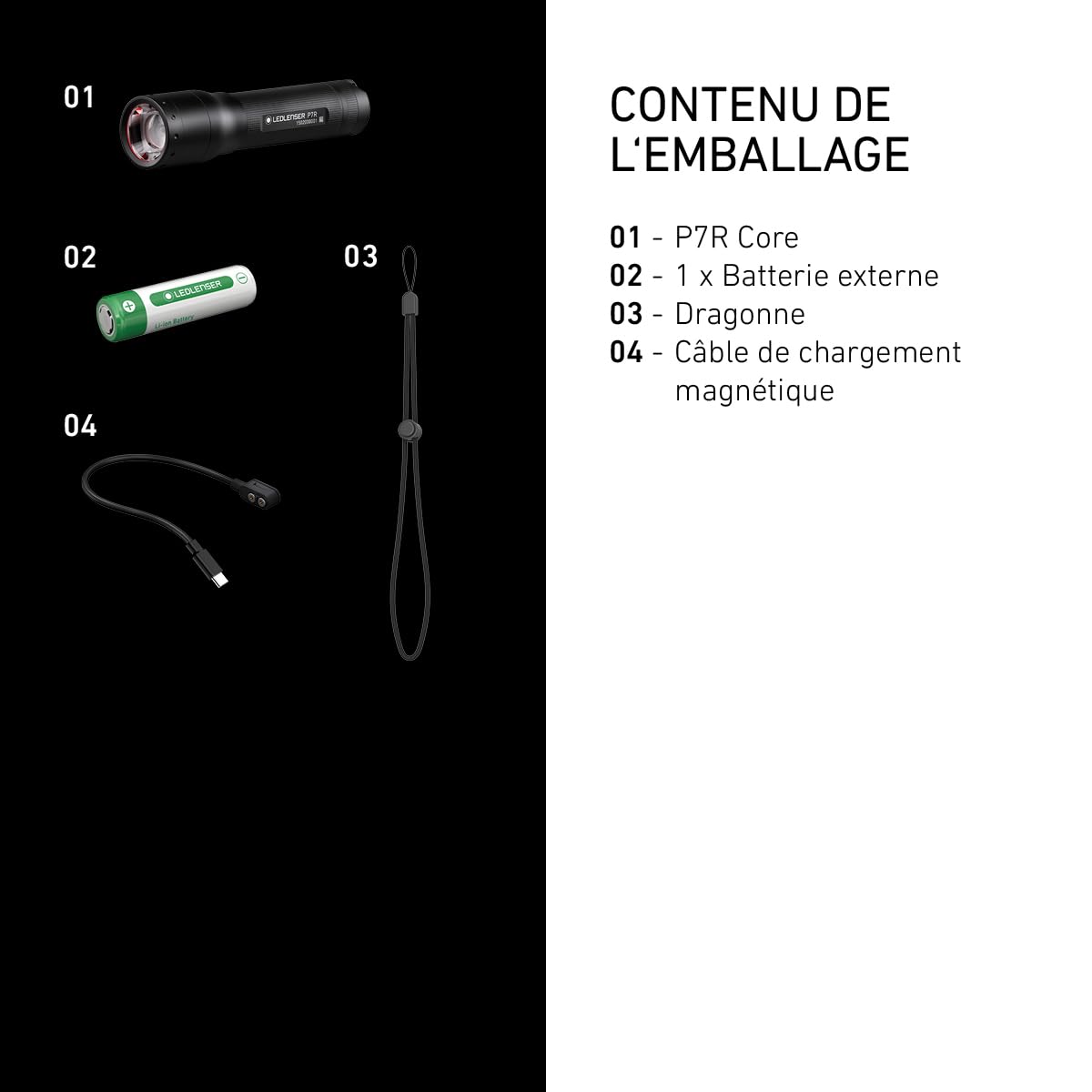 Ledlenser P7R Core Lampe torche rechargeable, 1400lm, 300m, étanche IP68 | Mise au point réglable, 202 g, jusqu'à 90 h d'autonomie, modes SOS et Strobe, idéale pour la randonnée, le camping | 2020