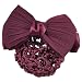 Uxcell Woman Bowknot Snood Net Barrette Hair Clip, Burgundy, 0.07 Pound