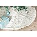 DegGod Plush Christmas Tree Skirts, 36 inches Luxury Snowy White Faux Fur Xmas Tree Base Cover Mat with Gold Snowflakes for Xmas New Year Home Party Decorations (36 inches, Gold)