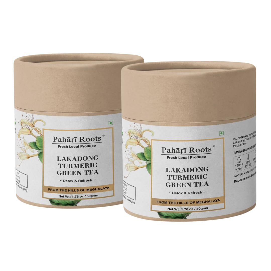 Lakadong Turmeric Green Tea | Herbal Green Tea | High Anti-Oxidant Detox Tea | Boost Immunity | Pack of 2 x 50 g (B0CZHXLF33) Amazon Price History, Amazon Price Tracker