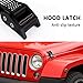 2PCS Aluminum Hood Latch Lock Compatible with Jeep Wrangler JK JKU 2007-2018,Cool American Flag Hood Pin Kits Car Decorations for Reducing Hood Shaking