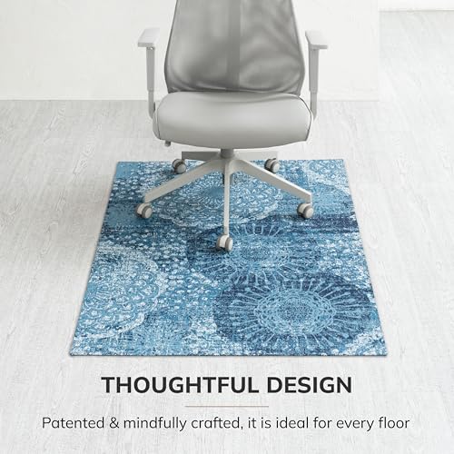 Anji Mountain Office Chair Mat for All Surfaces- Anti-Slip, Easy Rolling Office Desk Chairmat, Premium Hard Floor Protection Chairmat, Exclusively designed for home offices, Maldives (36x48\")
