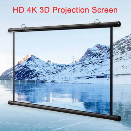 Pantalla manual proyector 50 pulg 16:9 para cine en casa miniatura 4