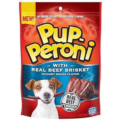 Pup-Peroni Dog Treats, Real Beef Brisket with Hickory Smoke Flavor, 5.6 Ounce (Pack of 8)