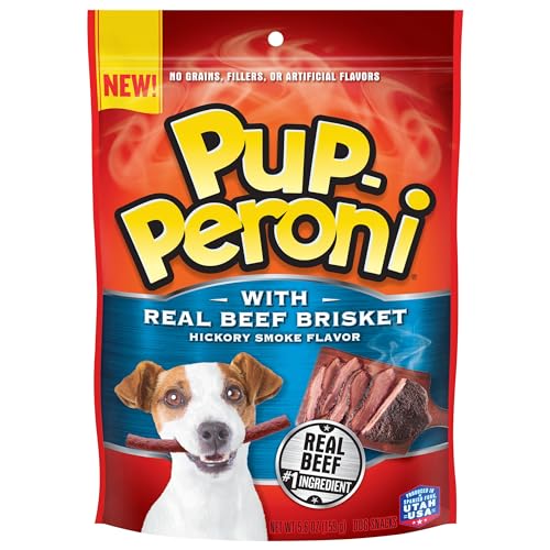 Pup-Peroni Beef Brisket, Hickory Smoke Flavor Dog Treats, 5.6 Ounce (Pack of 8)
