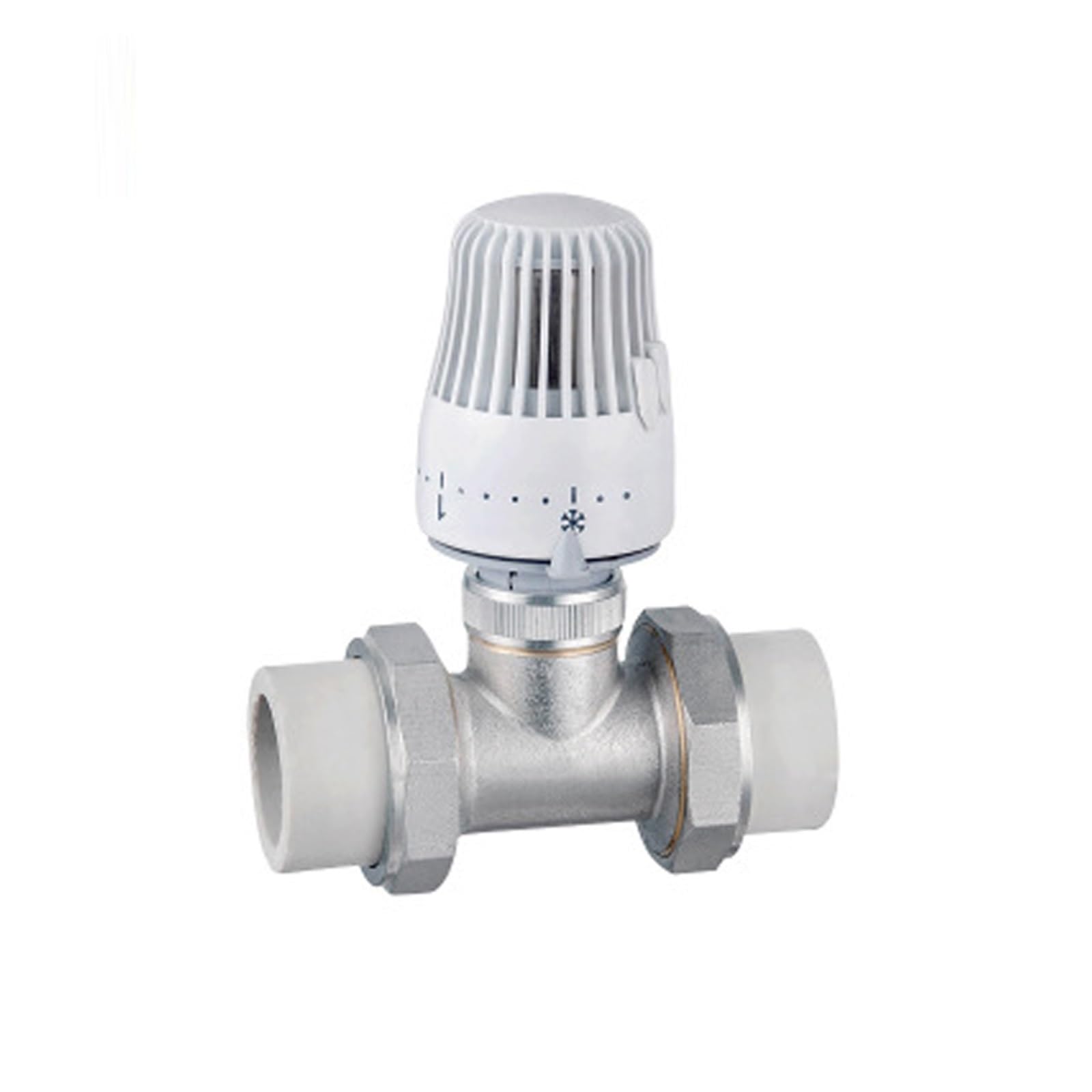 HYUJNAFZR Brass PPR Thermostatic Radiator Valve Straight Type Automatic Temperature Control Valve Underfloor Heating System