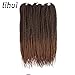 Lihui Crochet Hair For Black Women Crochet Braids Box Braids Crochet Hair 7Pcs/lot Crochet Box Braids Pre Looped Goddess Box Braids Braiding Hair Extensions(24Inches,1B/30 Color)