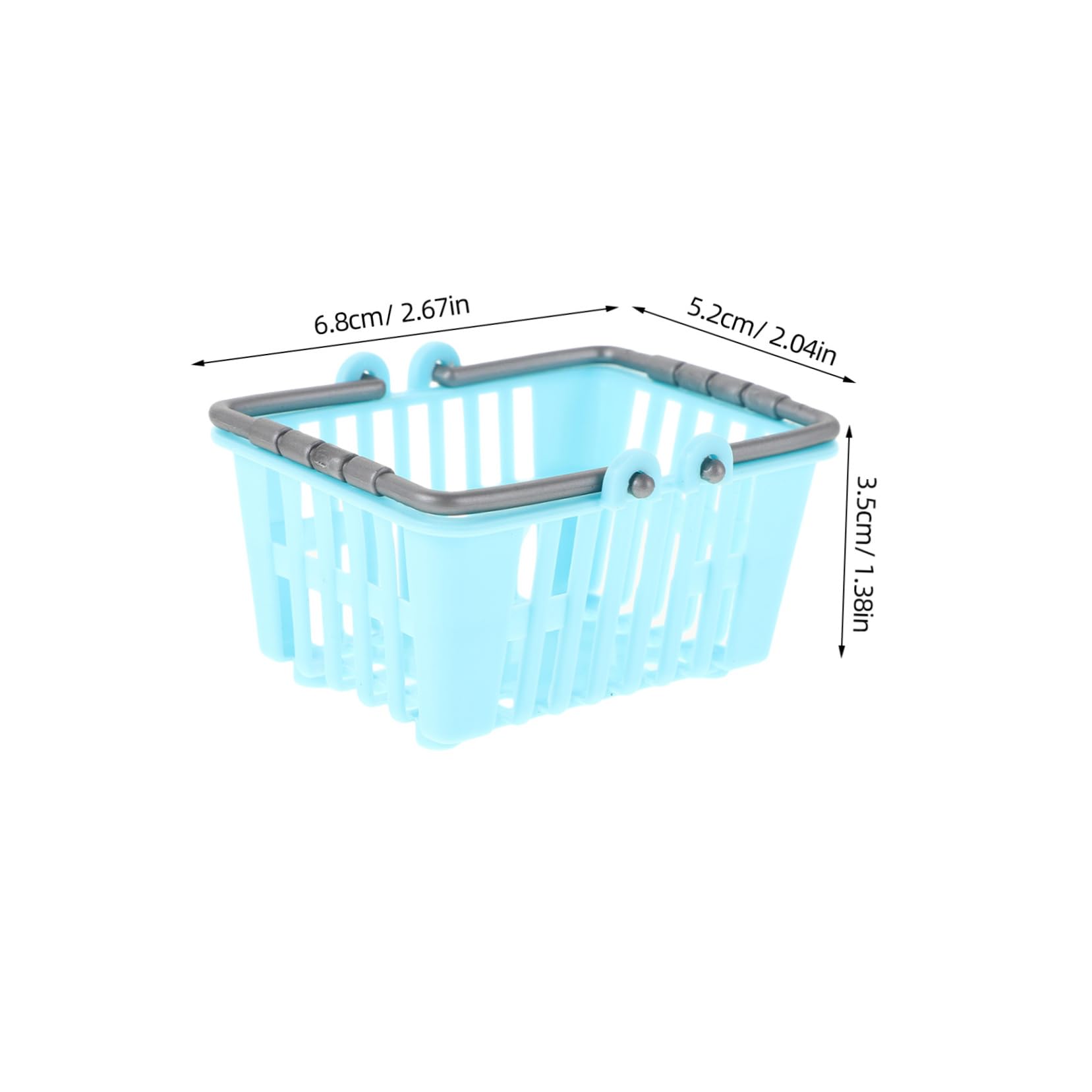 Vaguelly 10pcs Miniature Shopping Baskets Handled Storage Bins for Dollhouse Decor Boys and Girls' Pretend Play Sets