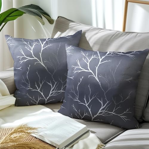 Image of Encasa XO Cushion Covers, Silver Star Foil Print Pillow, No Inserts