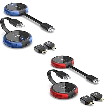 Wireless HDMI Transmitter and Receiver 4K, TIMBOOTECH Casting 5G Stable Signal Video/Audio Wireless HDMI Extender Kit for PC, Laptop, Camera, Blu-ray, Netfix, PS5 to Monitor, Projector, HDTV 165FT/50M
