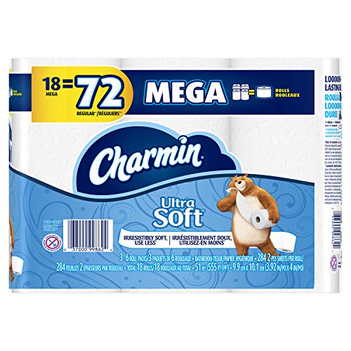 Image of Charmin Ultra Soft Toilet Paper, 18 Mega Rolls