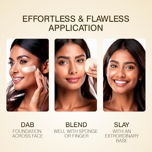 Image of AURIC BEAUTY PRODUCTS PRIVATE LIMITED Full All Skin Covermatte Flawless Finish Hydrating & Long Lasting Liquid Foundation With Matte Finish & Optimum Coverage I Paraben Free I Cool Sand, 30Ml