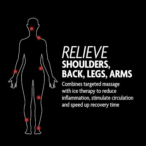 Miniatura 4 de AXiOFiT - Bola de rodillo de masaje criosfera para cuello, hombro, espalda, rodilla, pies, mano, acero inoxidable, tejido profundo, hielo, bola de