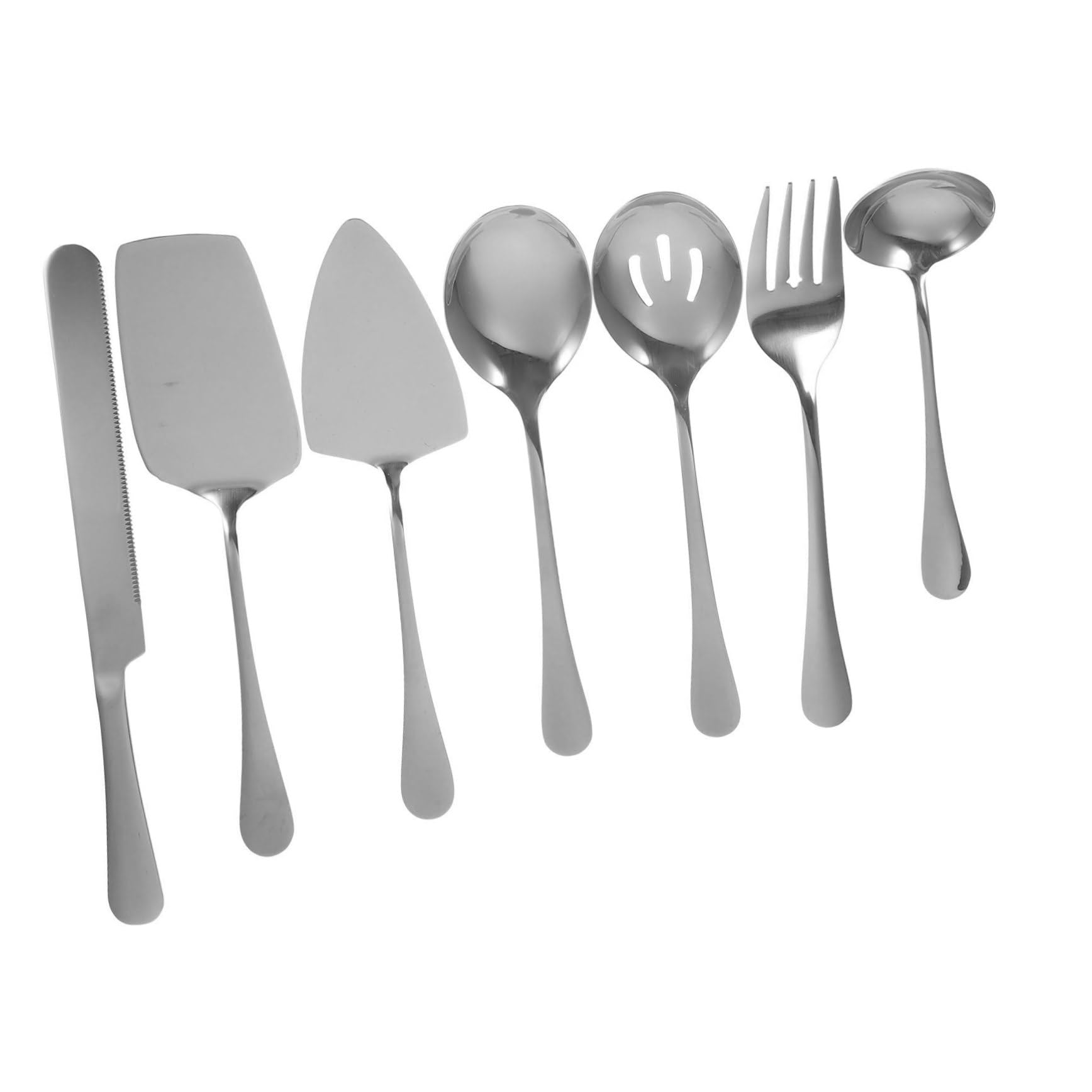 Cabilock Cuchillos para Pastel Utensilios para Servir de Acero Inoxidable de Cortador y Servidor de Pasteles para Postre Tenedor y Cuchara para Banquetes y Uso Diario