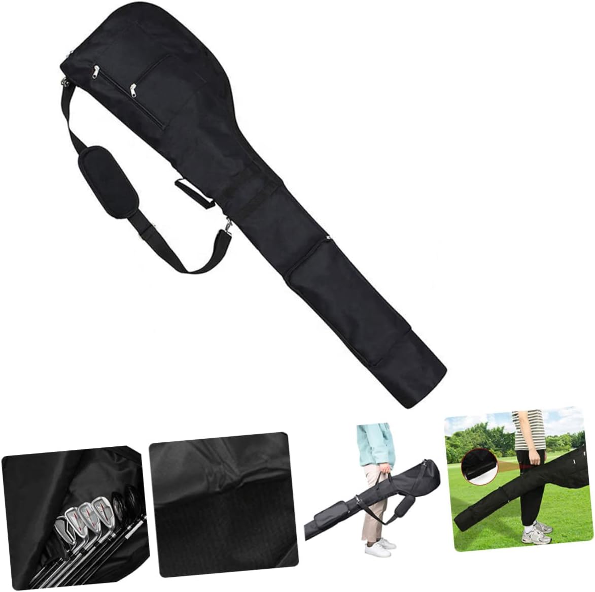 YARNOW Golf Club Holder Bag Reusable Golfing Bag Easy Zipper Pull Golf Accessories for Men for Golfers