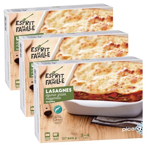 Picard(ピカール) モッツァレラチーズと野菜のラザニア・グラン (3個セット) フランス 冷凍食品 900g ×3 パスタ