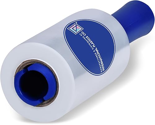 Miniatura 2 de International Plastics Co. Envoltura de película elástica de plástico de 5 pulgadas con mango giratorio de 1000 pies 500% capacidad de estiramiento