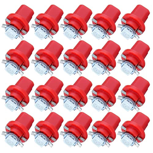 Cciyu 20 Piece B8.5D 1Smd Red 5050 Bulb Car Led Instrument Indicator Light C5W Side Interior Lamp #TOP21