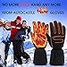 Winter Rechargeable Electric Warm Heated Gloves Men Women Battery Powered Heating Gloves,Waterproof Touchscreen Thermal Insulated Heated Gloves for Winter Sports Outdoors Climbing Hiking Hand Warmer