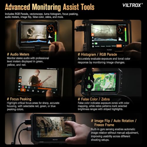 Image of VILTROX DC-X2 6-Inch 2000 Nits Field Monitor, 4K30 HDMI Touchscreen, 3D LUT