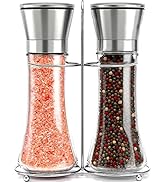 Willow & Everett Salt and Pepper Grinder Set - Stainless Steel Manual Mills for Whole Peppercorns...