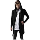 Men Casual Solid Lightweight Hooded Cardigan Jacket Long Sleeve With Pocket Top Fall Fashion Outwear Shirt Jacket