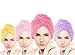 Huluwa Hair Drying Towel, Dry Hair Cap, Fast Drying Hair Towel Wrap Turban, Pink