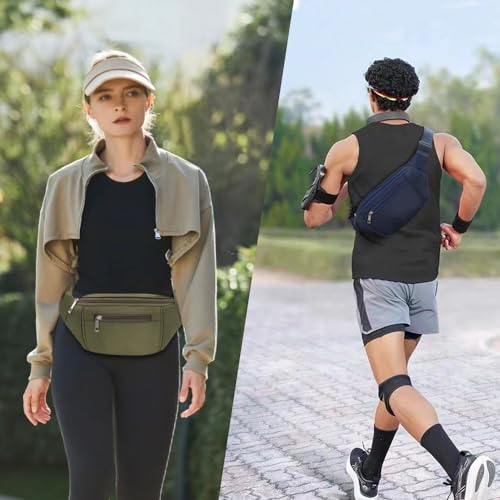 Bauchtasche Gürteltasche Hüfttasche Sport für Damen Herren Wasserdicht Bauchtasche Doggy Bag Outdoor Groß Handytasche Umhängetasche Camping Wandern Fitness Fahrrad Running (Dunkelblau)
