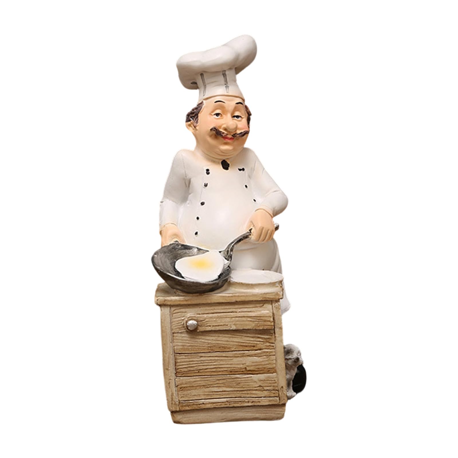 hogtnd Funny Chefs Resin Figurine Chef and Craft Statue for Countertops, Cabinets, Cupboard Decor, Collectible Ornament, Gift, Resin Figurine