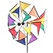 HQ Windspiration 10094630 - Windmill Illusion Rainbow, UV-beständiges und wetterfestes Windspiel - Höhe: 130 cm, Tiefe: 70 cm, Ø: 70 cm, inkl. Standstab und Bodenanker