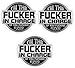 Three (3) BEST SELLER"Fucker in Charge" | OSHA Trained Hard Hat Stickers - USA Union